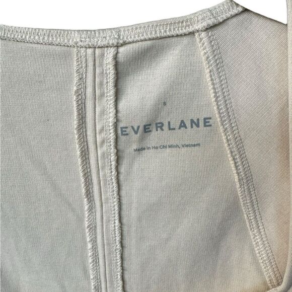 Everlane The 90’s Mini Dress Cap Sleeve Square Neck Canvas Beige Size Small - Picture 4 of 5